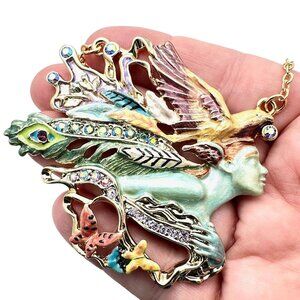 Kirks Folly Womens Necklace Gold Tone Josephine Wall Spirit of Flight